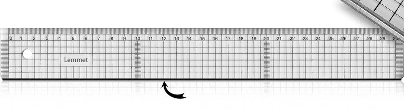 Transparante snijlinialen